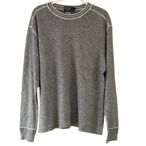 POLO by Ralph Lauren Vintage Style Men's Gray Crewneck Sweater